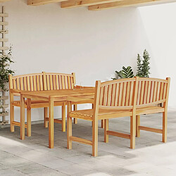 Maison Chic Ensemble de salle à manger de jardin 3 pcs,Table et chaises d'extérieur Bois de teck massif -GKD804071