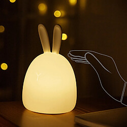 Universal Lapin LED lumineux capteur tactile couleur USB rechargeable photo silicone lapin enfant bébé chambre chevet cadeau | LED veilleuse