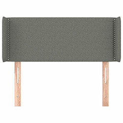 Avis Maison Chic Tête de lit scandinave avec oreilles,meuble de chambre Gris foncé 83x16x78/88 cm Tissu -MN63062