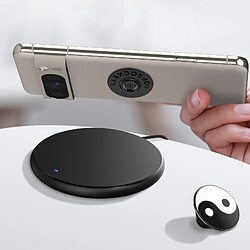 Popsockets PopGrip Design Yin Yang pour Smartphone, Bague et Support Universel Noir Transparent pas cher