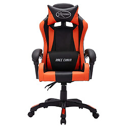 Avis vidaXL Fauteuil de jeux vidéo avec LED RVB Orange et noir Similicuir