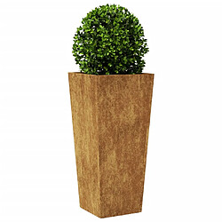 Avis vidaXL Jardinières 2 pcs 35x35x75 cm acier corten