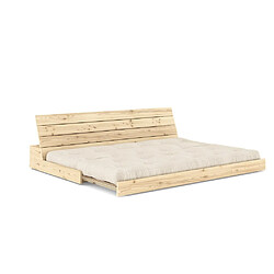 Avis Inside 75 Canapé lit futon BASE lin couchage 130cm dossiers coffres