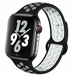 PHONECARE Bracelet Bicolore SportStyle pour Apple Watch Series 7 - 41mm - Noir / Blanc