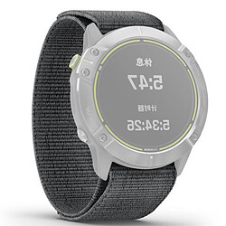 Bracelet en nylon 20mm, réglable boucle, gris pour votre Garmin Fenix 6S Pro/Fenix 5S Plus