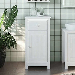 Maison Chic Armoire de salle de bain,Meuble de rangement,Meuble haut BERG blanc 40x34x80 cm pin massif -GKD438865