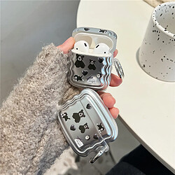 GUPBOO Airpods Coque Housse Étui Protecteur Compatible pour AirPods Pro-Ours de galvanoplastie coréen Ins