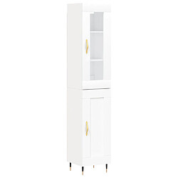 vidaXL Buffet haut Blanc 34,5x34x180 cm Bois d'ingénierie