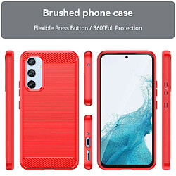 Htdmobiles Coque pour Samsung Galaxy A54 5G - housse etui silicone gel carbone + verre trempe - ROUGE