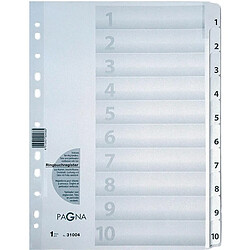 PAGNA Intercalaires, carton, chiffres 1 - 10, A4, 10 touches ()