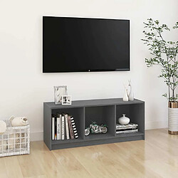 Maison Chic Meuble TV scandinave - Banc TV pour salon Gris 104x33x41 cm Bois de pin massif -MN74808