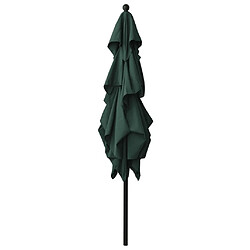 Avis Maison Chic Parasol Jardin | Parasol à 3 niveaux avec mat en aluminium Vert 2,5x2,5 m - GKD89396