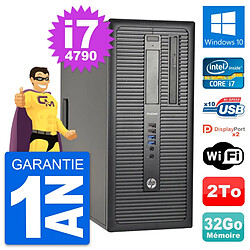 PC Tour HP ProDesk 600 G1 Intel i7-4790 RAM 32Go Disque Dur 2To Windows 10 Wifi - Occasion