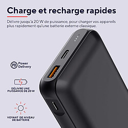 Acheter SANAG Redoh Batterie Externe 20000Mah Charge Rapide 20W, Pd 18W Usb-C, Qc 3.0 Usb, 50% Plastiques Recyclés, Câble Inclus, Power Bank Chargeur Iphone, Ipad, Samsung, Xiaomi, Tablette - Noir