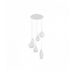 Ideal Lux Suspension Blanche SOFT 6 ampoules