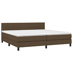 vidaXL Sommier à lattes de lit avec matelas Marron foncé 200x200 cm