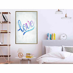 Paris Prix Affiche Murale Encadrée Love I 40 x 60 cm Or