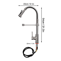 Avis ComfortXL Robinet d'évier flexible g1/2 brossé à ressort, mélangeur d'eau chaude et froide pour cuisine