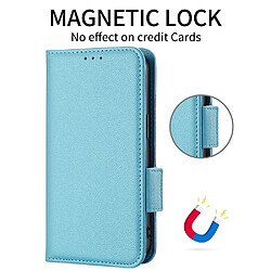 Etui en PU texture litchi, antichoc, magnétique avec support, bleu clair pour votre Nokia G50