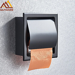 Universal Porte-papier toilette chromé noir mat inox 304 carton rouleau carton mouchoir | Porte-papier (noir)