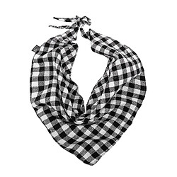 Pet Dog Bandana Collar Neckerchief Triangle Plaid Saliva Serviette Chat Fournitures Blanc pas cher