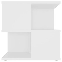 Maison Chic Table d'appoint | Table Basse Blanc 40x40x40 cm Aggloméré -GKD24847 pas cher