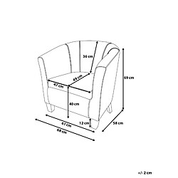 Avis Beliani Fauteuil BORWICK Cuir PU Marron foncé