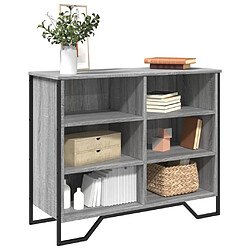 vidaXL Buffet sonoma gris 91x35,5x74,5 cm bois d'ingénierie