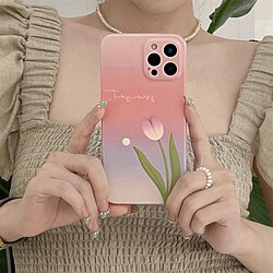 Avis GUPBOO Étui pour iPhone12 Premium Sunset Tulip Literary Phone Case Silicone Femme