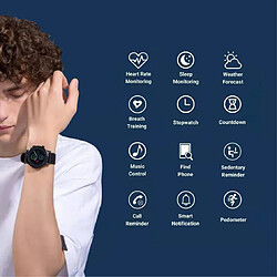 Acheter Universal Smartwatch Solaire Imperméable 12 Sport Mode Surveillance du rythme cardiaque Fitness Tracking pour IOS | Smartwatch (Noir)