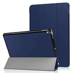 Etui en PU support triple bleu foncé pour votre Apple iPad Air 10.5 (2019)/Pro 10.5 pouces (2017)