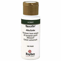 Rayher Peinture acrylique tous usages mat 59 ml - Blanc