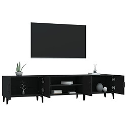 Acheter vidaXL Meuble TV noir 180x31,5x40 cm bois d'ingénierie