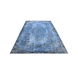 Vidal Tapis de laine 274x165 Bleu Ultra Vintage pas cher