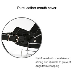 Wewoo Muselières chien Cage en acier style panier fil museau protection couvrir avec bracelet en cuir, taille: L pas cher