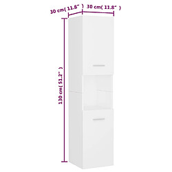 vidaXL Ensemble de meubles de salle de bain Blanc Bois d'ingénierie pas cher