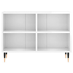 Avis vidaXL Meuble TV blanc brillant 69,5 x 30 x 50 cm bois d'ingénierie