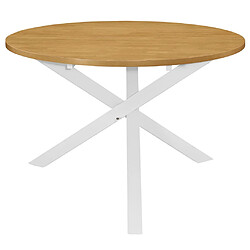 vidaXL Table de salle à manger Blanc 120 x 75 cm MDF