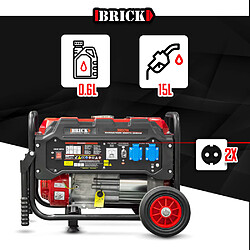 Avis Groupe électrogène max 3000W avec roues - 2 prises - AVR - Essence - Brick