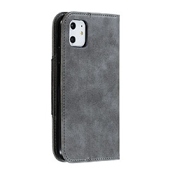 Avis Wewoo Coque Pour iPhone 11 Splicing Color Magnetic Hem Horizontal Flip Housse en cuir avec support et fentes cartes Gris