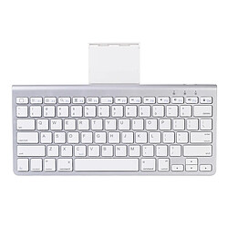 Wewoo Clavier sans fil QWERTY argent 460BT 78 touches ultra-mince mini sans Bluetooth, support intégré, Android / iOS / système Windows