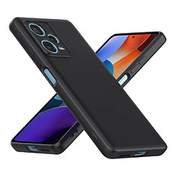 Htdmobiles Coque pour Xiaomi Redmi Note 12 Pro+ Plus 5G - housse etui silicone gel fine + verre trempe - NOIR