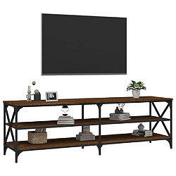 Avis vidaXL Meuble TV chêne marron 160x40x50 cm bois d'ingénierie