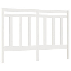 vidaXL Tête de lit Blanc 126x4x100 cm Bois massif de pin