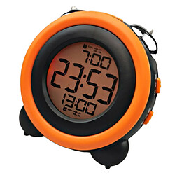 Acheter Horloge électronique De Chevet Muet D'écran Coloré Rond Orange Horloge électronique