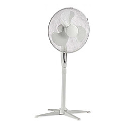 VENTILATEUR SUR PIEDS BLANC - 3 VITESSES - OSCILLATION - HAUTEUR REGLABLE - SILENCIEUX - GRILLE SECURISEE - 45 W+Argon pas cher