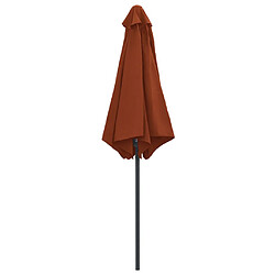 Avis vidaXL Parasol de jardin et mât en aluminium 270x246 cm Terre cuite