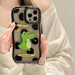 GUPBOO Étui pour iPhone12 Silicone de cas de téléphone portable japonais et coréen de dinosaure de point de vague plein écran