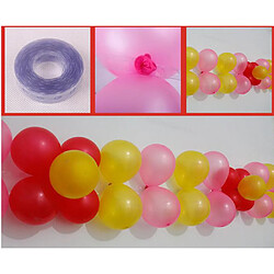 Avis 5m ballon voûte décor bande connecter chaîne de mariage bricolage faveurs de fête 1 trou