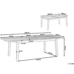 Avis Beliani Table de jardin Bois Bois foncé CESANA